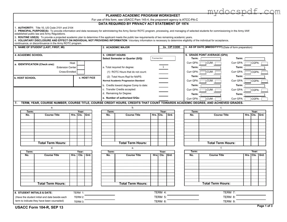 Get 104 R Form in PDF