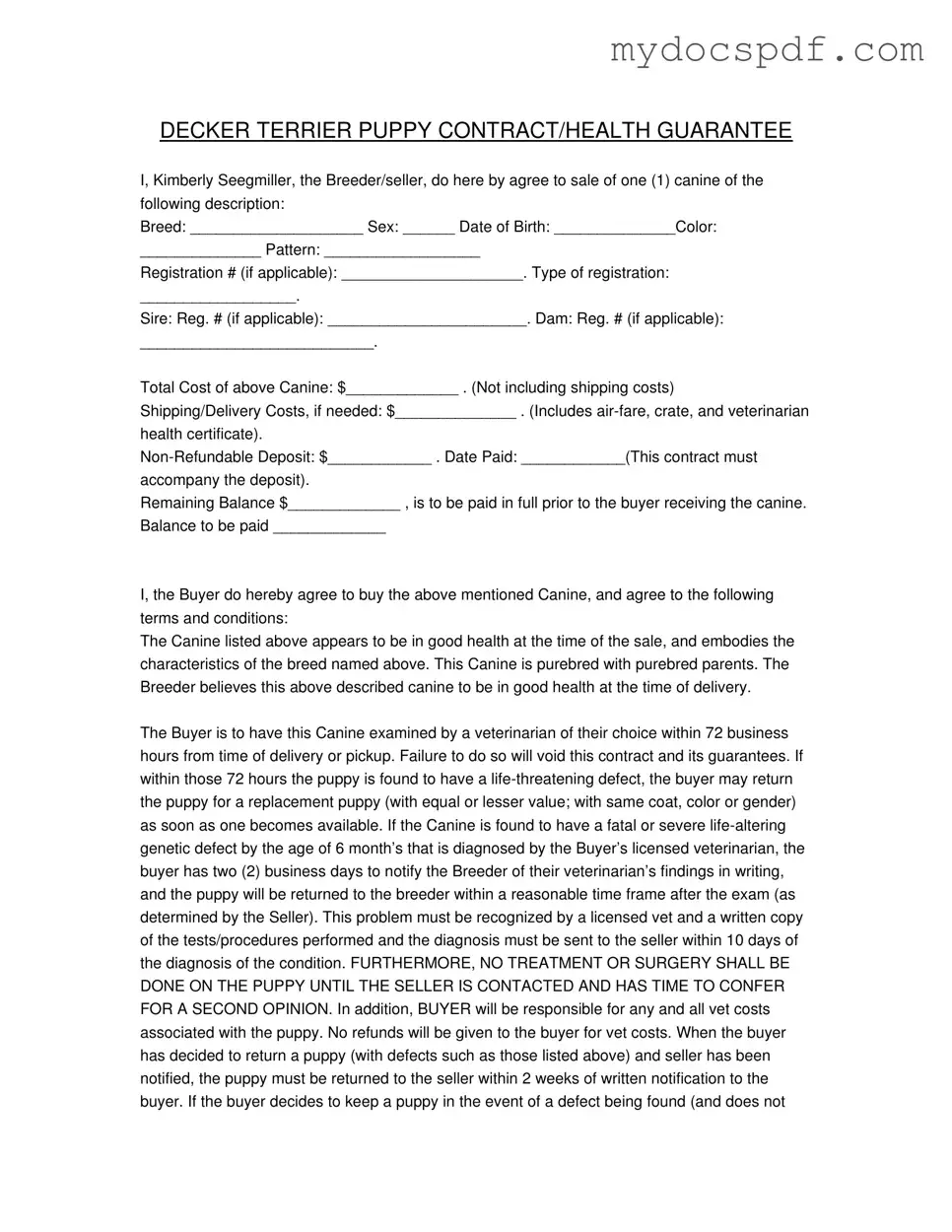 Get Health Guarantee Form in PDF