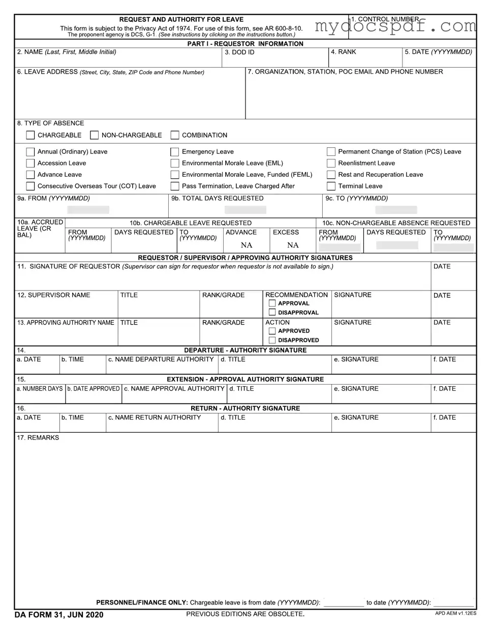 Get Da 31 Form in PDF