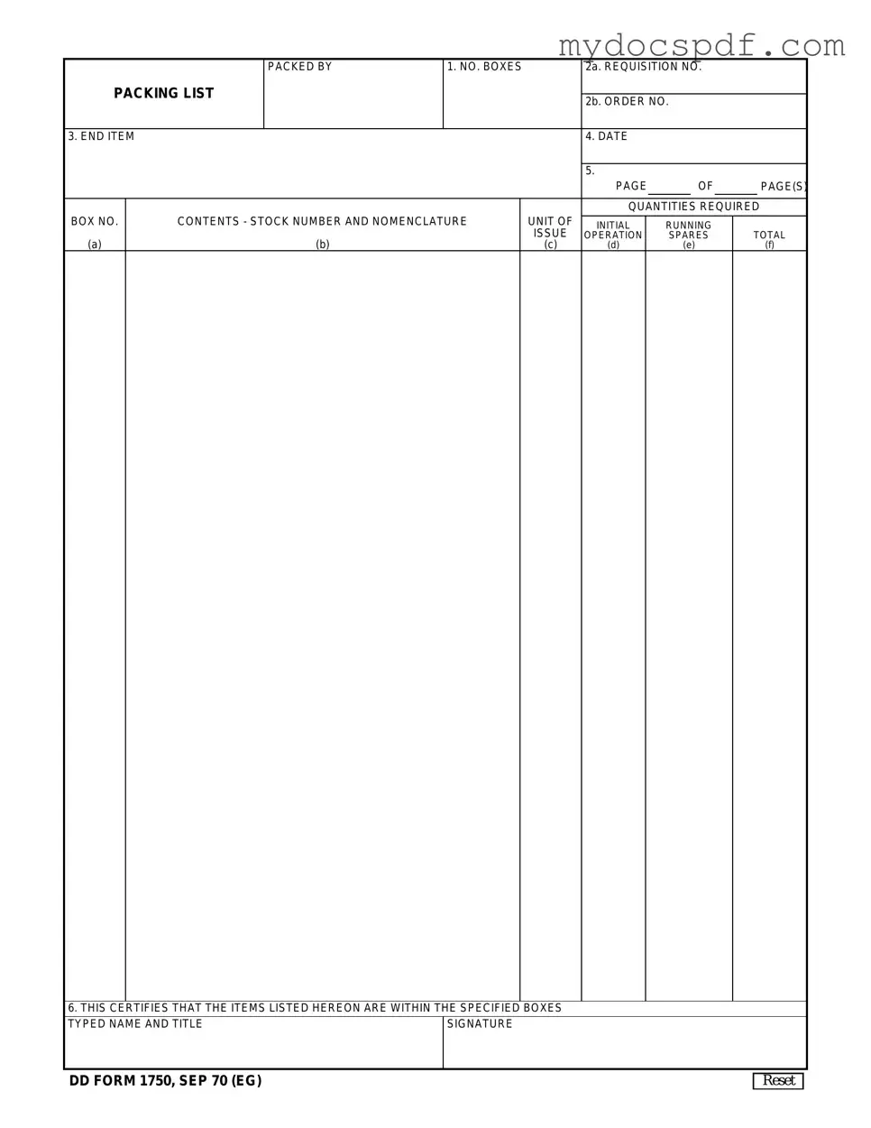 Get Dd 1750 Form in PDF
