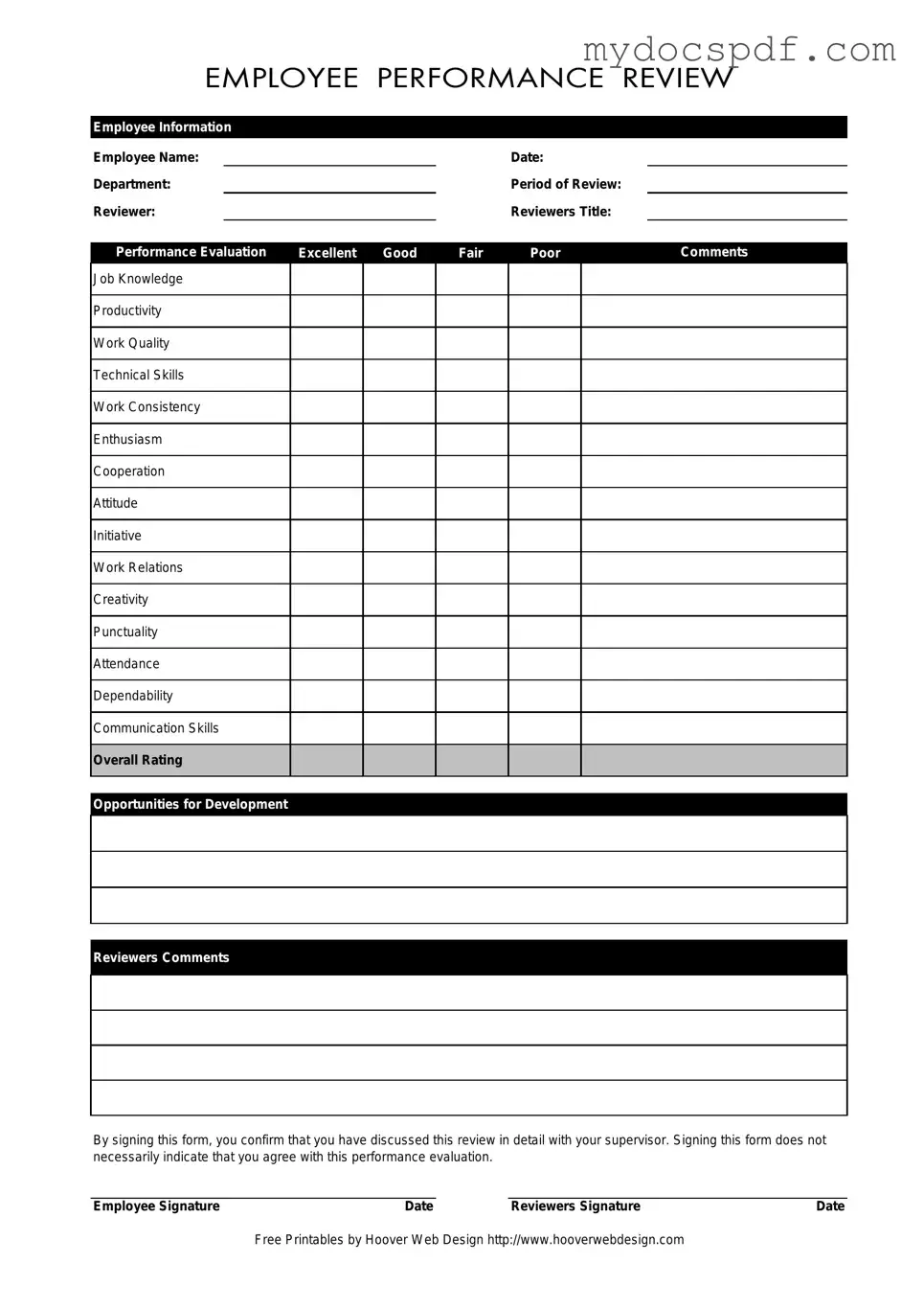 Get Employee Form in PDF