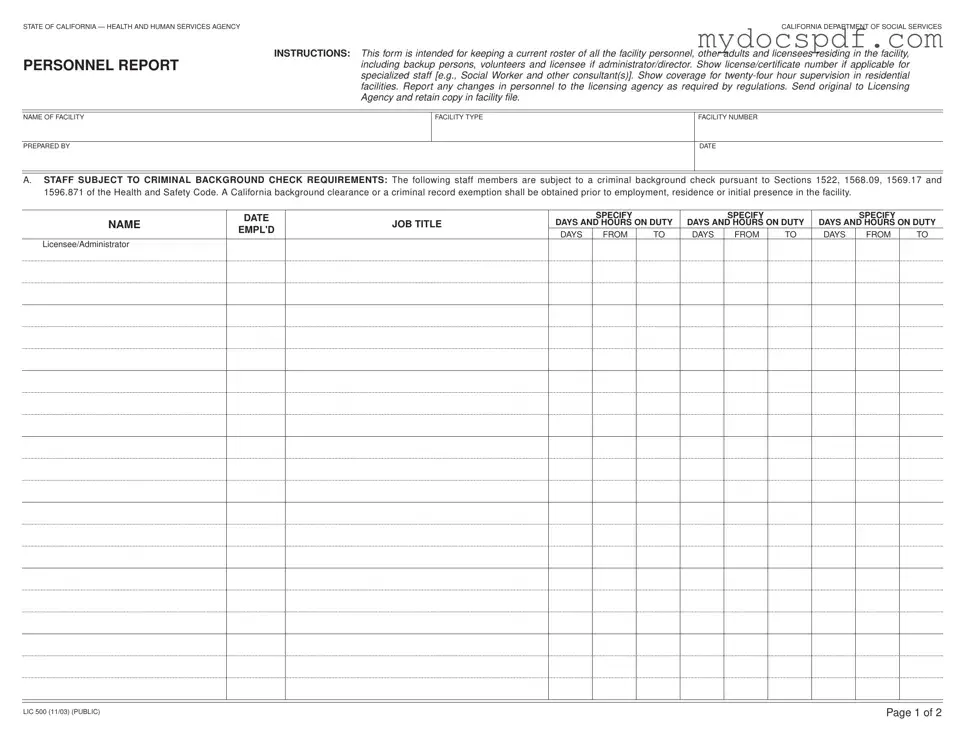 Get Lic 500 Form in PDF