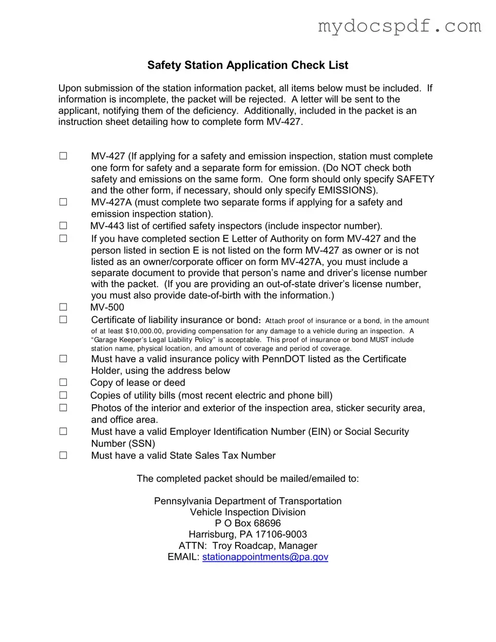Get Mv 427 Penndot Form in PDF