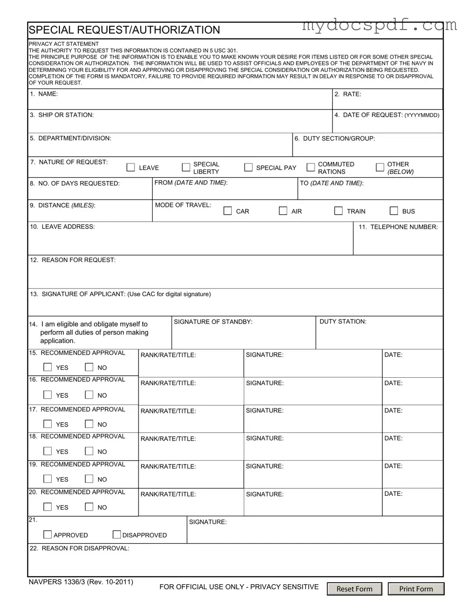 Get Navpers 1336 3 Form in PDF