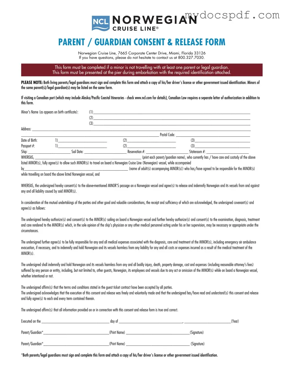 Get NCL Parental Consent Form in PDF