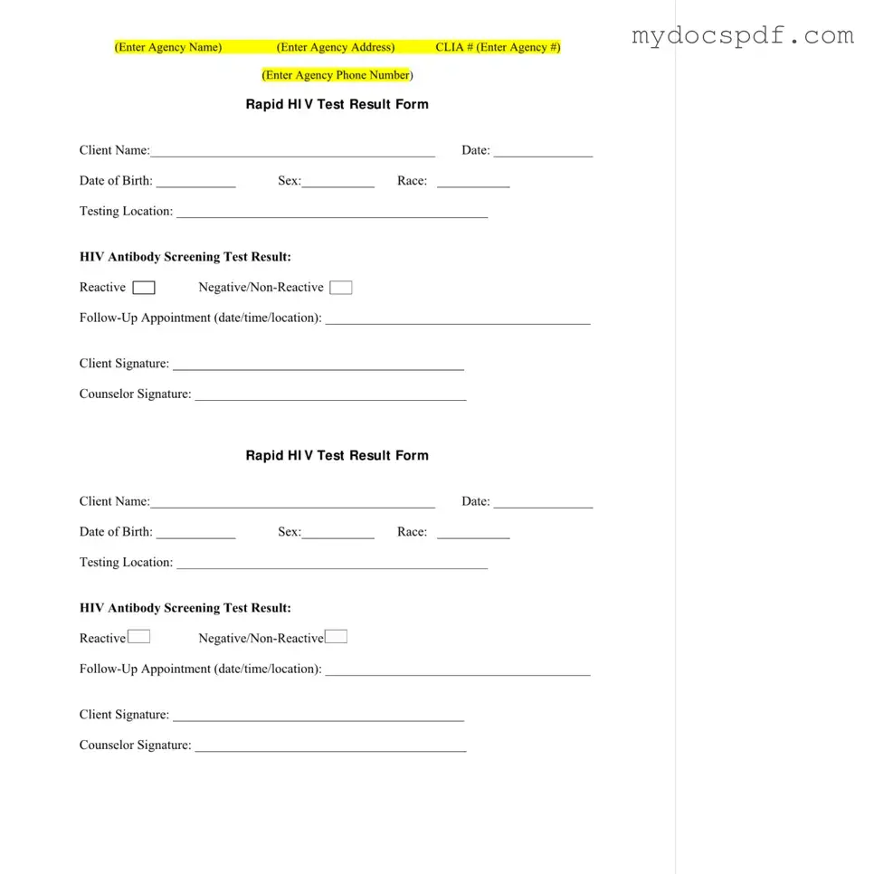 Get Negative Hiv Test Form in PDF