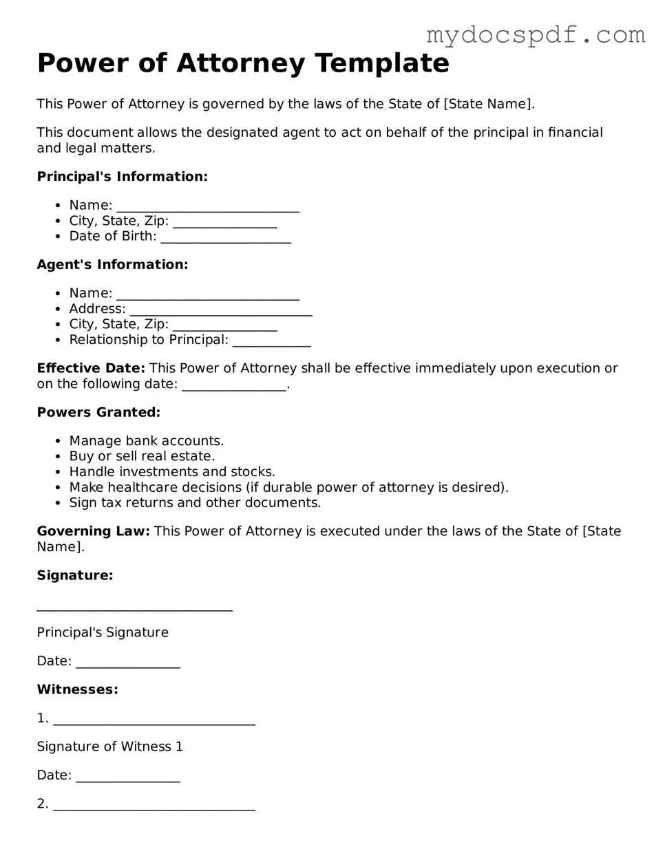 Attorney-Approved Power of Attorney Template