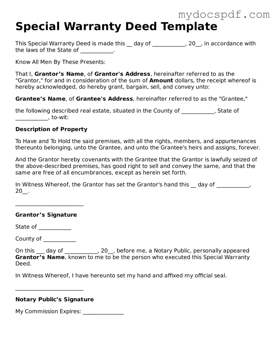 Attorney-Approved Deed Template