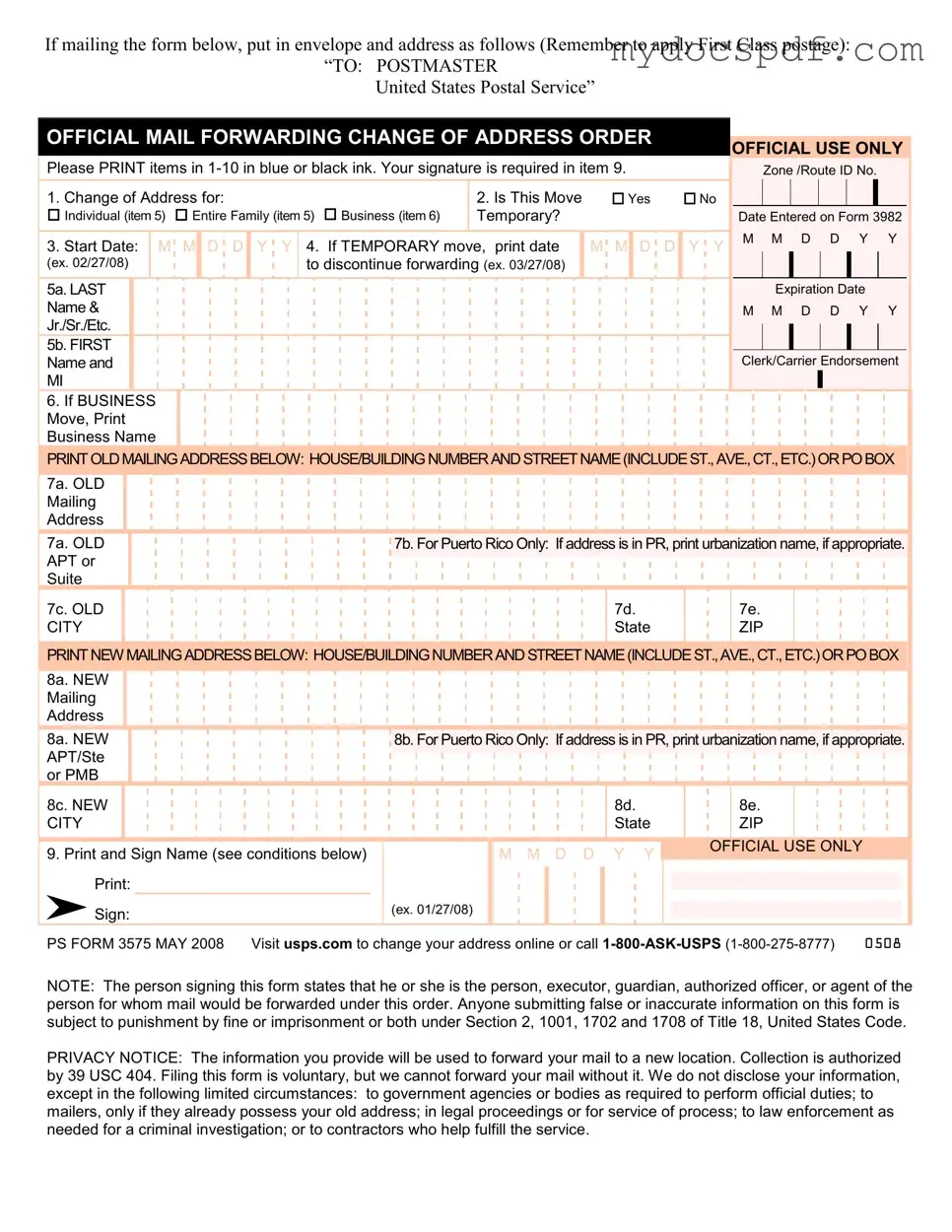 Get PS 3575 Form in PDF
