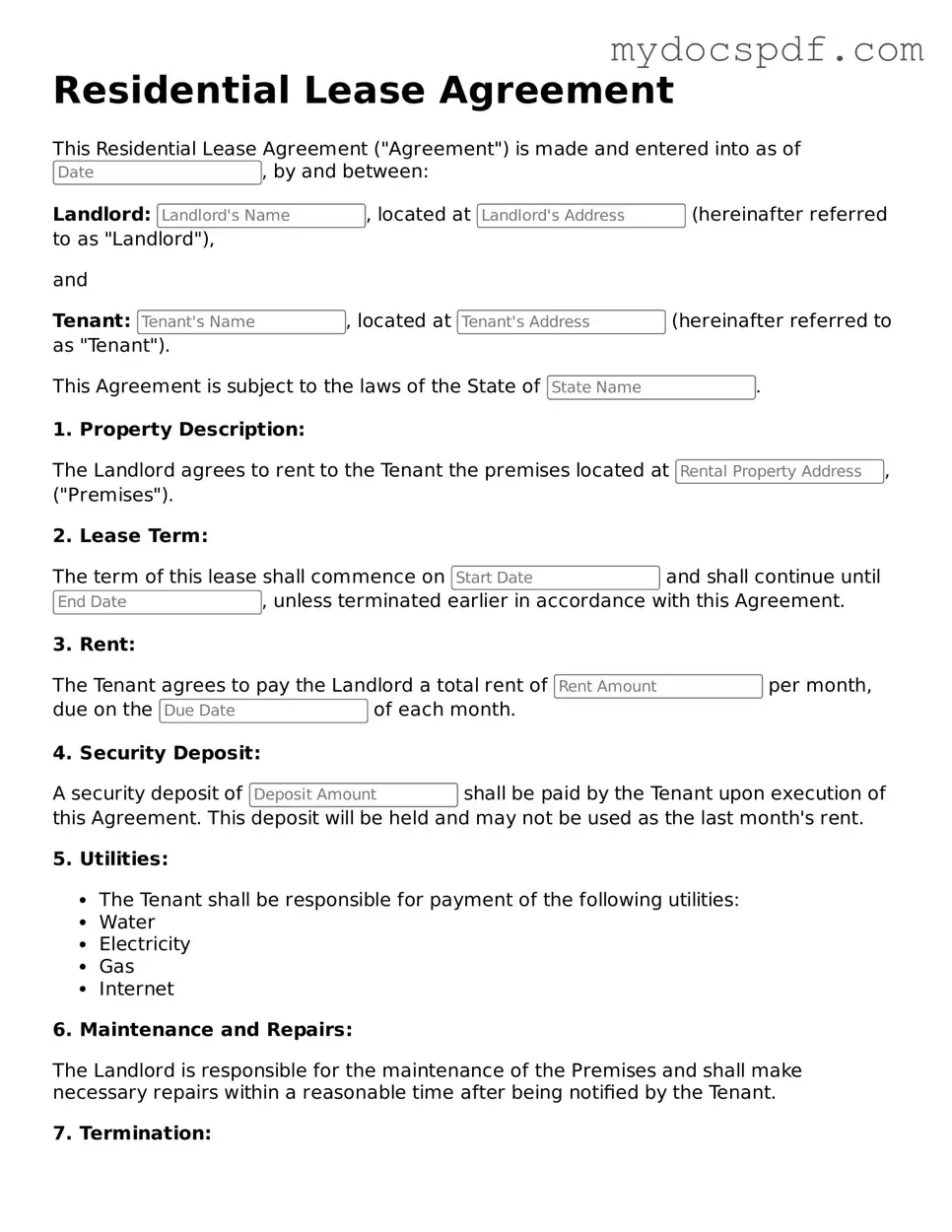 Attorney-Approved Lease Agreement Template