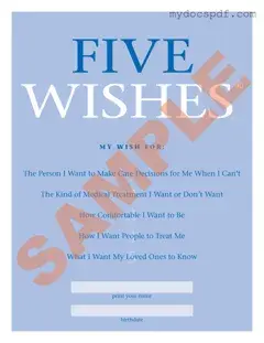 Get 5 Wishes Document Form in PDF