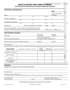 Get Employment Application Pdf Form in PDF