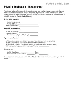 Attorney-Approved Music Release Template