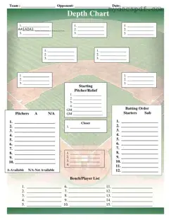 Get Baseball Field Lineup Form in PDF
