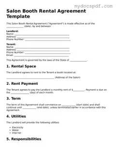 Attorney-Approved Salon Booth Rental Agreement Template