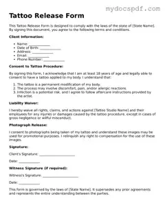 Attorney-Approved Tattoo Release Template