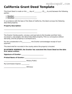 Fillable California Deed Document