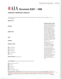 Get AIA A305 Form in PDF