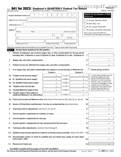 Get IRS 941 Form in PDF