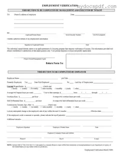 Get Employment verification form Form in PDF