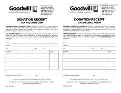 Get Goodwill donation receipt Form in PDF