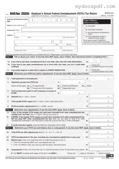 Get IRS 940 Form in PDF