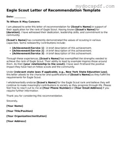 Attorney-Approved Eagle Scout Letter of Recommendation Template