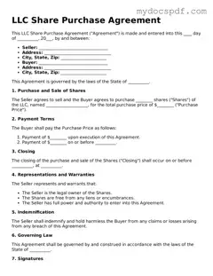 Attorney-Approved LLC Share Purchase Agreement Template
