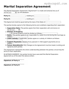 Attorney-Approved Marital Separation Agreement Template