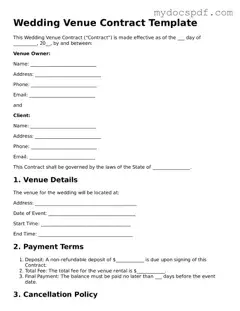 Attorney-Approved Wedding Venue Contract Template