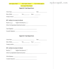 Get Negative Hiv Test Form in PDF
