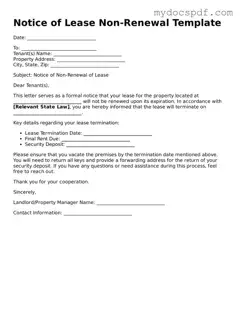 Attorney-Approved Notice of Lease Non-Renewal Template