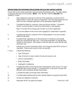 Get Peco Service And Meter Application Form in PDF