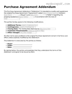 Attorney-Approved Purchase Agreement Addendum Template