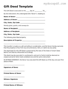 Attorney-Approved Gift Deed Template