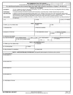 Get Da 638 Form in PDF