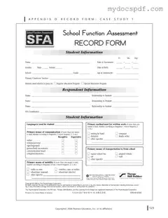 Get School Function Assessment Form in PDF