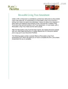 Get Trust Amendment Form in PDF