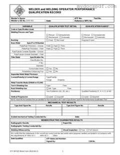 Get Welder Performance Qualification Record Form in PDF