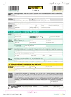 Get Western Union Form in PDF